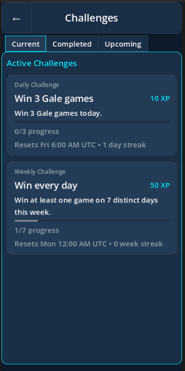 Challenges (Dark)