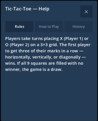Tic Tac Toe Help (Dark)