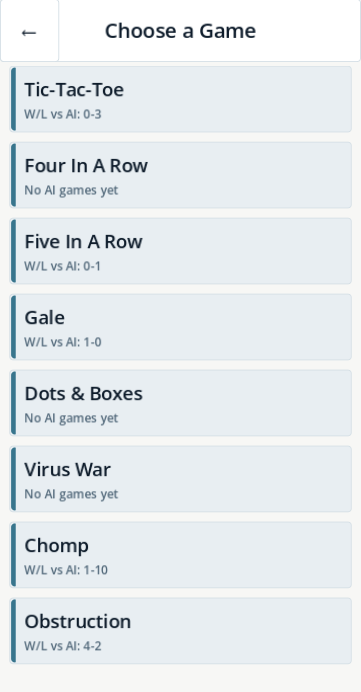 Game Selection (Light)
